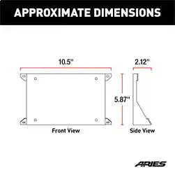 ARIES 2169000 - AdvantEDGE Bull Bar License Plate Bracket