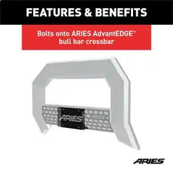 ARIES 2169000 - AdvantEDGE Bull Bar License Plate Bracket