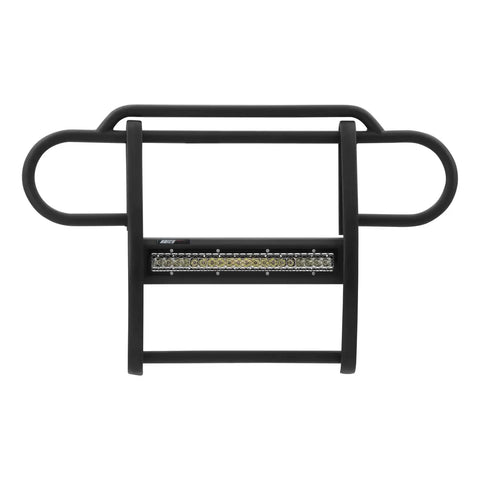 ARIES 2170000 - Pro Series Black Steel Grille Guard with Light Bar, Select Jeep Wrangler JK
