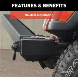 ARIES 2186001 - TrailCrusher Jeep Wrangler TJ Steel Front Bumper with Brush Guard, 9.5K