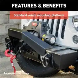 ARIES 2186002 - TrailCrusher Jeep JL, Gladiator Steel Front Bumper with Brush Guard, 12.5K