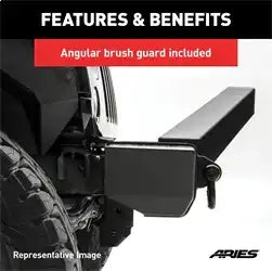 ARIES 2186002 - TrailCrusher Jeep JL, Gladiator Steel Front Bumper with Brush Guard, 12.5K