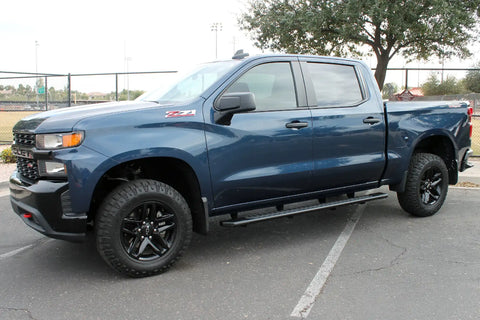 Raptor Series 2201-0052BT - 5 In OEM Style Full Tread Slide Track Running Boards Black Textured Aluminum 19-24 Chevy Silverado/GMC Sierra 1500 20-24 Silverado/Sierra 2500/3500 HD Crew Cab