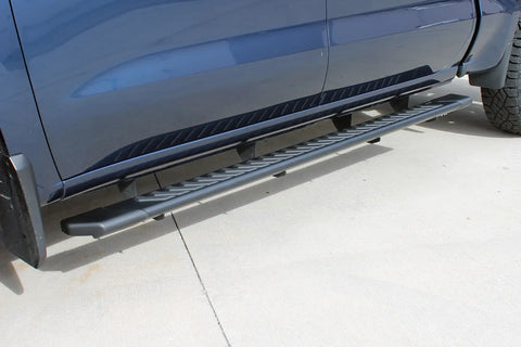 Raptor Series 2201-0052BT - 5 In OEM Style Full Tread Slide Track Running Boards Black Textured Aluminum 19-24 Chevy Silverado/GMC Sierra 1500 20-24 Silverado/Sierra 2500/3500 HD Crew Cab