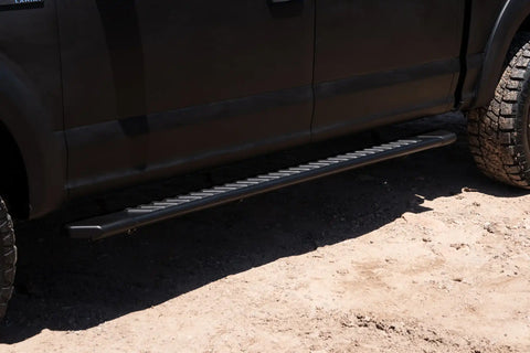 Raptor Series 2203-0366BT - 5 In OEM Style Full Tread Slide Track Running Boards Black Textured Aluminum 15-23 Ford F-150 22-23 Lightning 17-23 F-250/F-350 Super Duty Crew Cab
