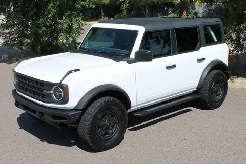 Raptor Series 2203-0388BT - 5 In OEM Style Full Tread Slide Track Running Boards Black Textured Aluminum 21-24 Ford Bronco 4-Door