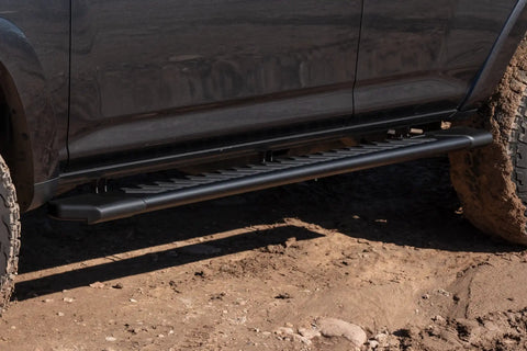 Raptor Series 2204-0144BT - 5 In OEM Style Full Tread Slide Track Running Boards Black Textured Aluminum 10-23 Toyota 4Runner