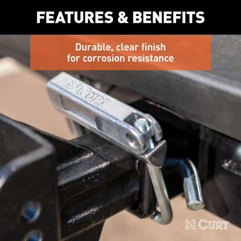 CURT 22320 No-Tool Anti-Rattle Hitch Clamp for 2-1/2 Receiver