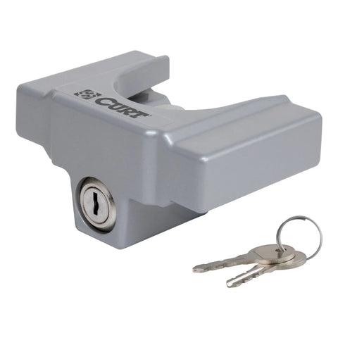 CURT 23079 Trailer Coupler Lock, Fits Most 2", 1-7/8 Couplers (Grey Aluminum)