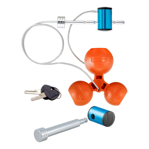 CURT 23083 Hitch & Tri-Ball Coupler Lock Set (Up to 2-1/2 Receiver, 1-7/8", 2", 2-5/16")