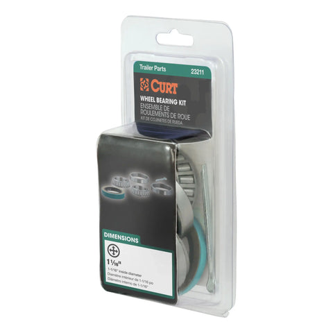 CURT 23211 Replacement Trailer Wheel Bearing Kit, 1-1/16-Inch Inside Diameter