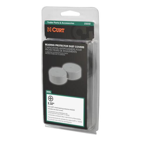 CURT 23232 2.32-Inch Trailer Wheel Bearing Protector Dust Covers, 2-Pack