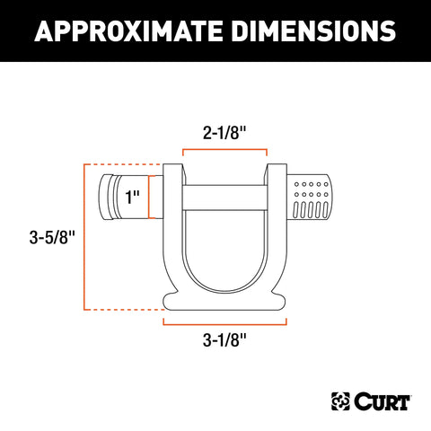 CURT 23255 5th Wheel Trailer Lock for 2-Inch King Pin
