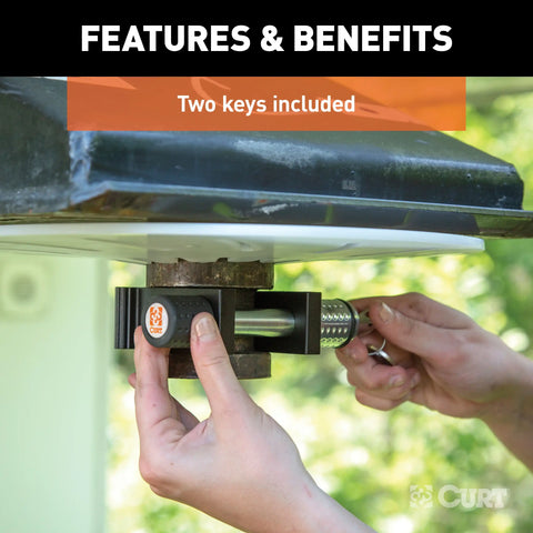 CURT 23255 5th Wheel Trailer Lock for 2-Inch King Pin