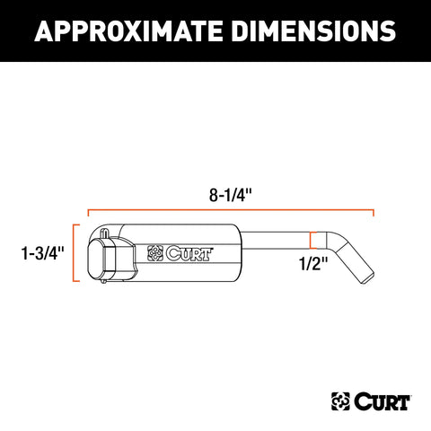 CURT 23256 5th Wheel Hitch Lock (1/2 Diameter Pin)
