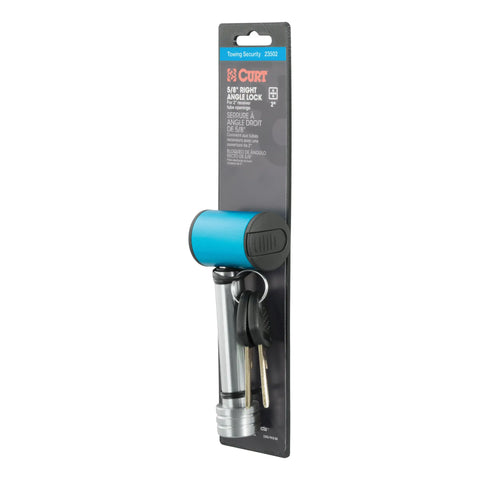 CURT 23502 5/8 Hitch Lock (2 Receiver, Right-Angle, Stainless)