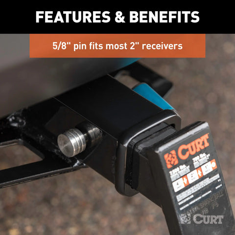 CURT 23505 Right-Angle Hitch & Coupler Lock Set (2 Receiver, 1 to 3 Latch)