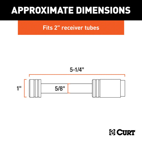 CURT 23516 5/8 Hitch Lock (2 Receiver, Barbell, Stainless)