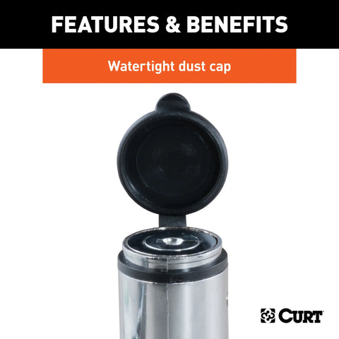 CURT 23520 Coupler Lock (1/4 Pin, 7/8 Latch Span, Barbell, Chrome)