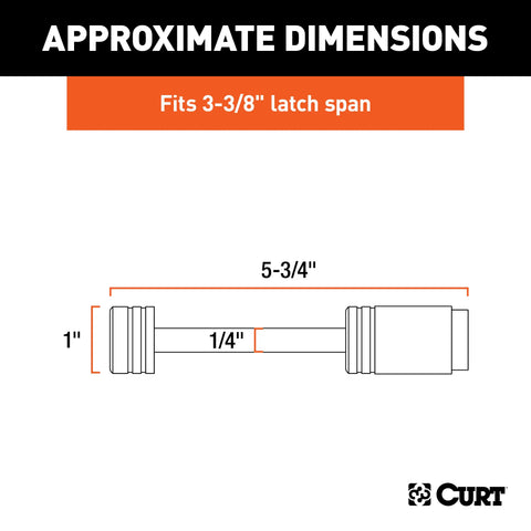 CURT 23523 Coupler Lock (1/4 Pin, 3-3/8 Latch Span, Barbell, Chrome)