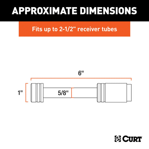 CURT 23528 5/8 Hitch Lock (2 or 2-1/2 Receiver, Barbell, Chrome)