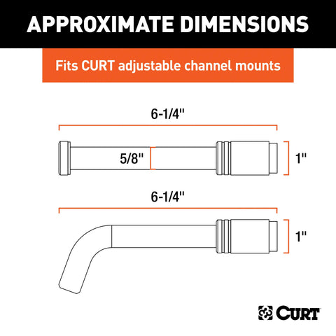 CURT 23556 Lock Set for Adjustable Channel Mounts