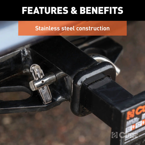 CURT 80300 - 27in. Safety Chain with 1 S-Hook (7000 lbs Clear Zinc)