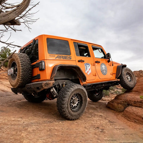 ARIES 2500201 - Black Aluminum Rear Jeep Wrangler JK Fender Flares