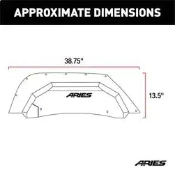 ARIES 2500350 - Jeep Wrangler JK Aluminum Rear Inner Fender Liners
