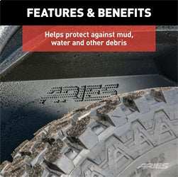 ARIES 2500350 - Jeep Wrangler JK Aluminum Rear Inner Fender Liners