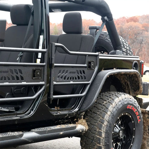 ARIES 25009 - Black Aluminum Rear Jeep Wrangler JK Tube Half Doors
