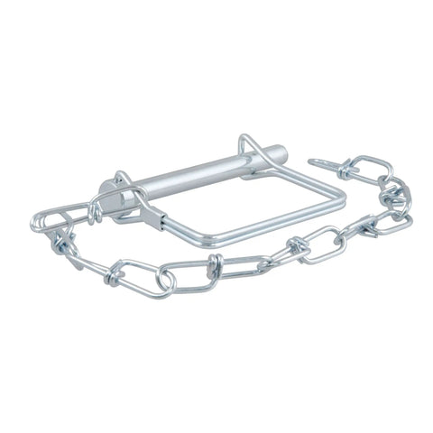 CURT 25035 - 5/16in. Safety Pin with 12in. Chain (3in. Length Packaged)