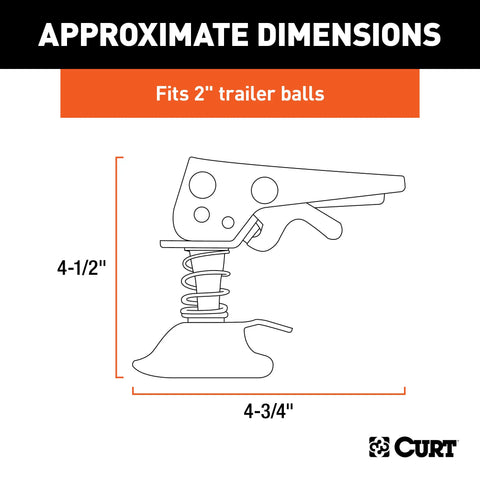 CURT 25294 - Posi-Lock Coupler Replacement Latch for #25101 or #25210