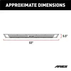 ARIES 2555004 - AdvantEDGE 5-1/2 x 53 Chrome Aluminum Side Bars, Select Ram 1500, 2500, 3500