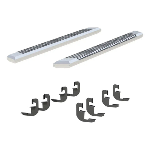 ARIES 2555051 - AdvantEDGE 5-1/2 x 75 Chrome Aluminum Side Bars, Select Silverado, Sierra Crew