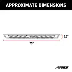 ARIES 2555054 - AdvantEDGE 5-1/2 x 75 Chrome Aluminum Side Bars, Select Ford Explorer