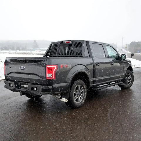 ARIES 2556024 - AdvantEDGE 5-1/2 x 91 Black Aluminum Side Bars, Select Ford F250, F350, F450
