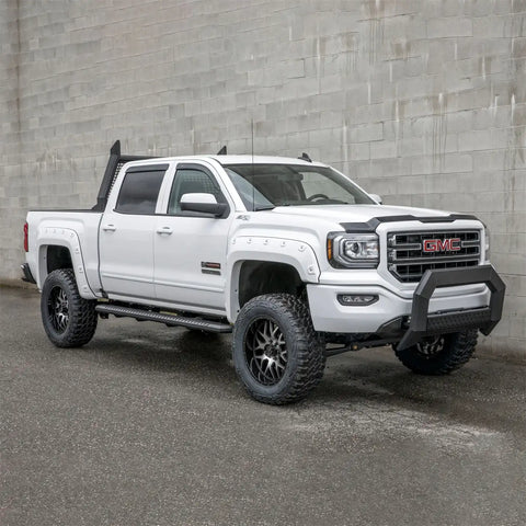 ARIES 2556046 - AdvantEDGE 5-1/2 x 91 Black Aluminum Side Bars, Select Silverado, Sierra
