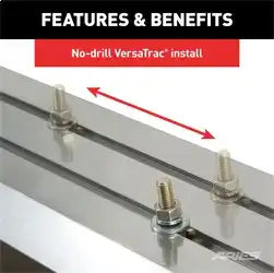 ARIES 2556048 - AdvantEDGE 5-1/2 x 91 Black Aluminum Side Bars, Select Ford F-Series Crew Cab