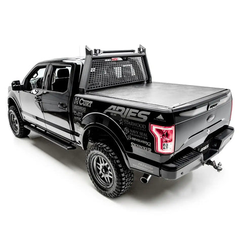 ARIES 2556048 - AdvantEDGE 5-1/2 x 91 Black Aluminum Side Bars, Select Ford F-Series Crew Cab