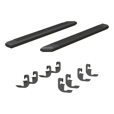 ARIES 2556051 - AdvantEDGE 5-1/2 x 75 Black Aluminum Side Bars, Select Silverado, Sierra Crew