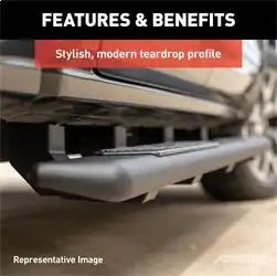 ARIES 2558004 - AscentStep 5-1/2 x 75 Black Steel Running Boards, Select Ram 1500