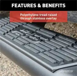 ARIES 2558054 - AscentStep 5-1/2 x 75 Black Steel Running Boards, Select Ford Explorer