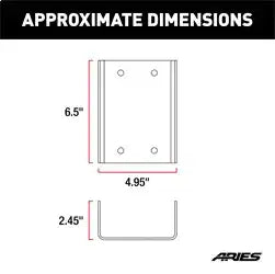 ARIES 256TBL - Jeep Wrangler JK Third Brake Light Extension Bracket