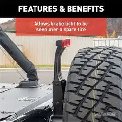 ARIES 256TBL - Jeep Wrangler JK Third Brake Light Extension Bracket
