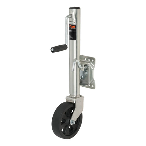 CURT 28115 Marine Jack with 8 Wheel (1,500 lbs, 10 Travel)