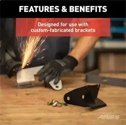 ARIES 3025176 - Universal ActionTrac Mounting Brackets (6-Pack, Fabricated Required)