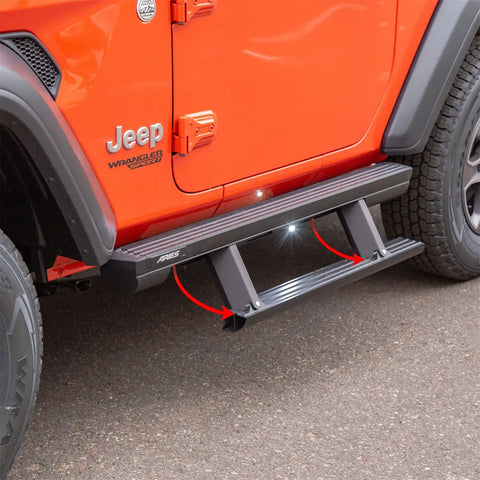 ARIES 3034470 - ActionTrac 48.75 Powered Running Boards, Select Jeep Wrangler JK 2-Door