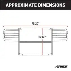 ARIES 3046F - Black Steel Grille Guard, Select Ford F-150, Expedition