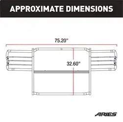 ARIES 3046 - Black Steel Grille Guard, Select Ford Expedition, F-150